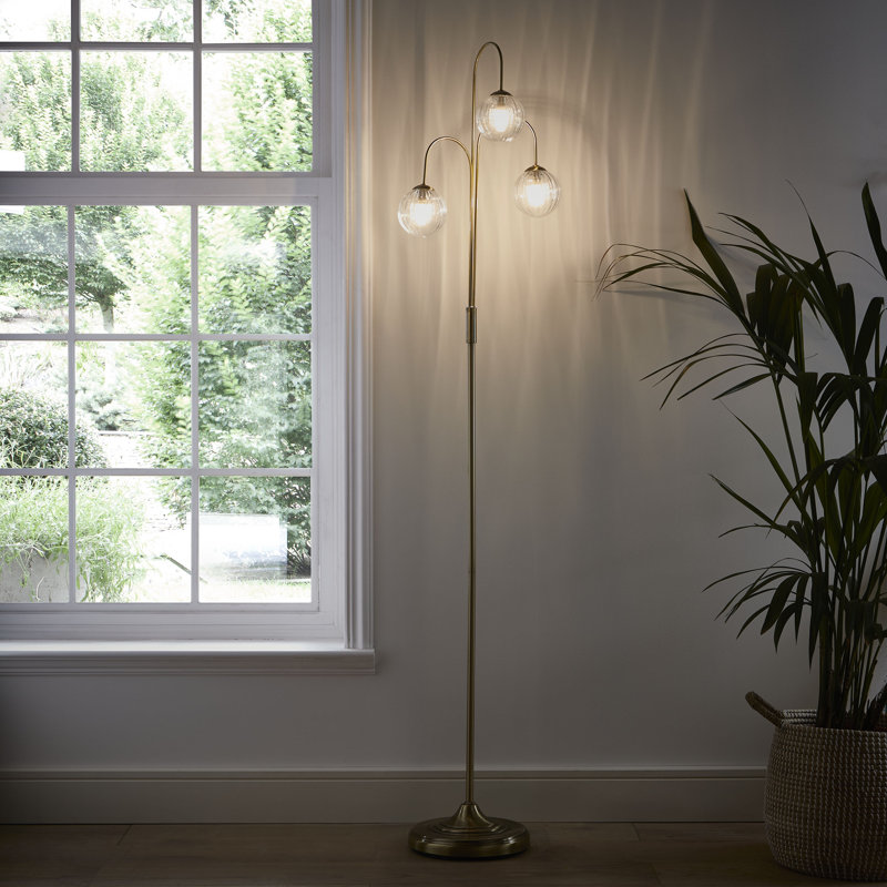 Fohoren 165cm Antique Brass Tree Floor Lamp