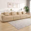 Canapé modulaire rembourré en tissu de velours côtelé à 4 places avec siège profond et coussins décoratifs, sans assemblage requis Canapé de salon moderne-915048194