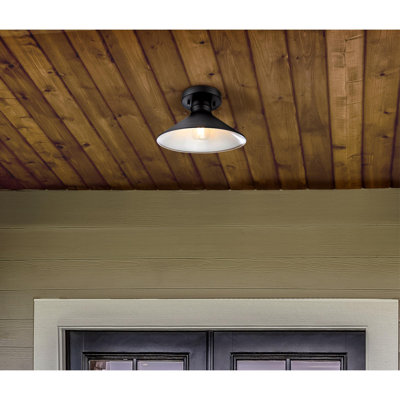 Watts Creek 11 in. W 1 - Bulb LED Outdoor Semi Flush Mount Outdoor Flush Mount