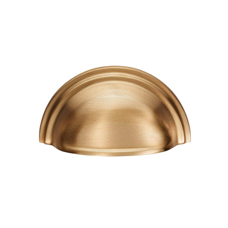 Victorian 7.6 Cm Cup Handle, Satin Brass