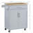 Kitchen Island Cart Rolling Trolley Cart With Drawer, Storage Cabinet & Towel Rack, Gray-129490416