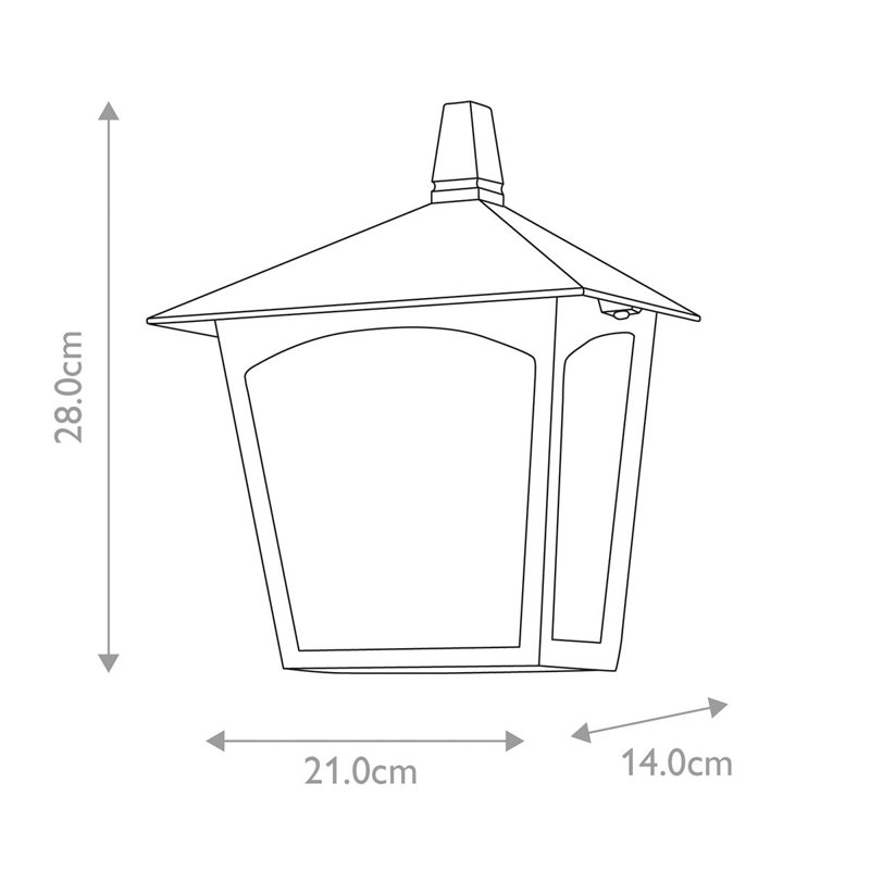 Valentina Frosted Glass Outdoor Wall Lantern, 24"H x 18.5"W x 14"D