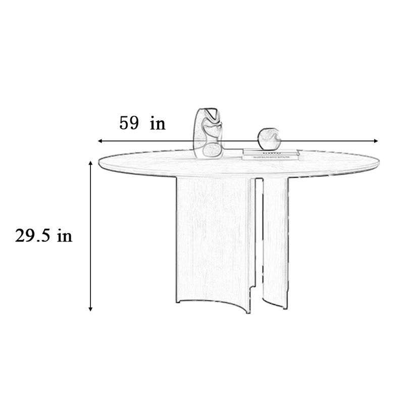 Hanovre, H 29,5 po x L 59 po x l 59 po