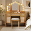 Vanity with Mirror and Seat