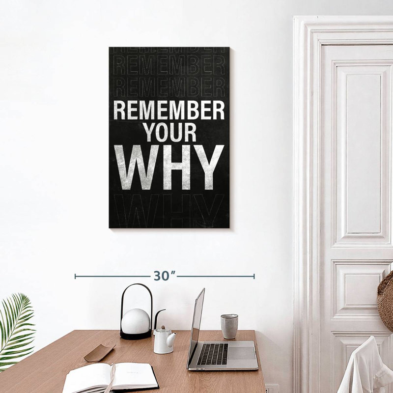 Always Remember Your Why, 30" H x 20" W