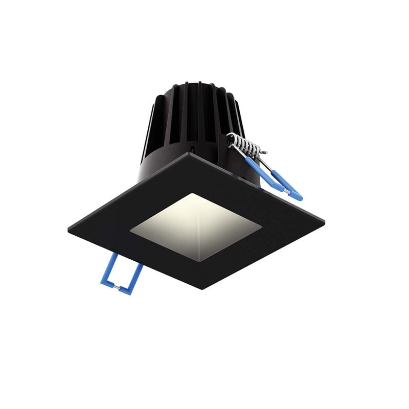 Panneau lumineux carré à DEL 2 po, Noir