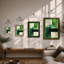 Soft Geometry In Green Minimalist - Print-315380435-315380425