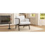 Chaise d'appoint en tissu Sherpa, fauteuil rembourré avec structure en bois massif, chaise longue confortable