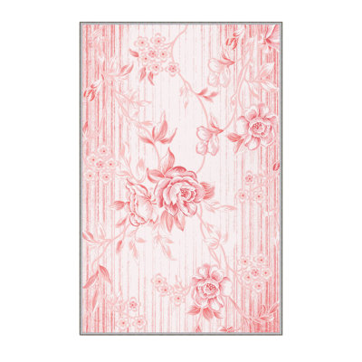 Antibacterial Woven Carpet (3D Digital Print) 4.0 x 5.9 Feet, 100% Polyester, Pile Height: 0.3 Inches | PVC Felt Dot Non-Slip Underside, Machine Washable, Perfect for Living Room & Bedroom Decor