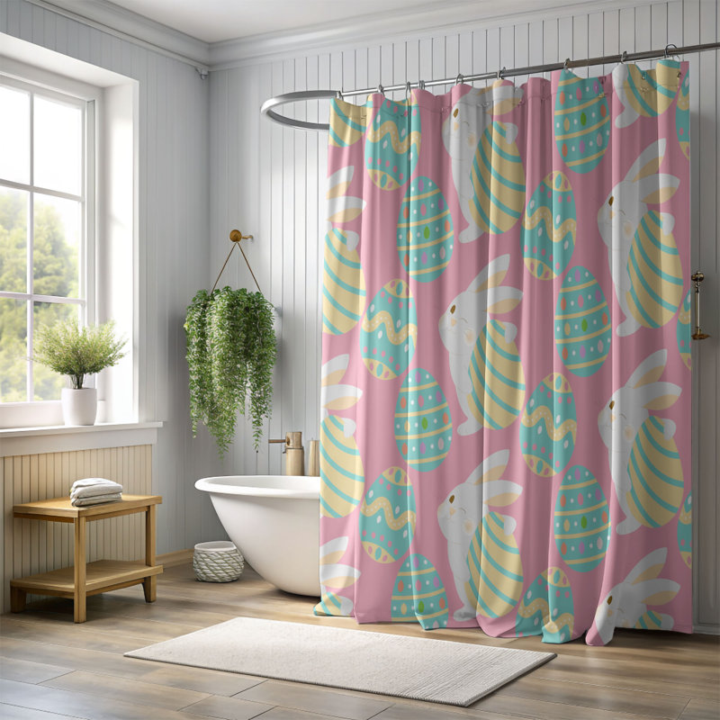 Rideau de douche standard 1 pièce, H 74 po x l 71 po