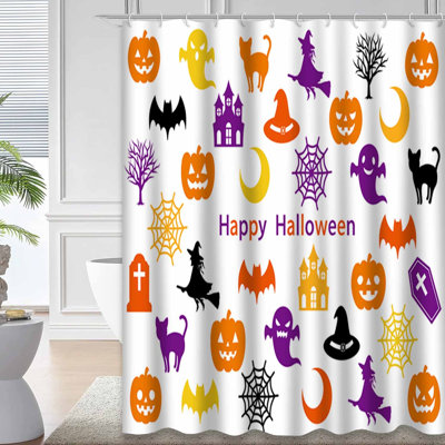 Yellow Waterproof Shower Curtain,Shower Curtains for Bathroom with 12 Hooks