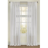 Demi Cotton Blend Polka Dots Sheer Thermal Rod Pocket Curtain Panels