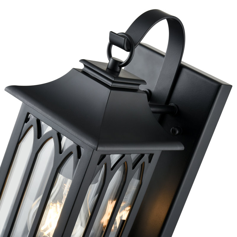 Birch Lane™ Edan 1 Light Outdoor Wall Sconce in Powder Coated Black