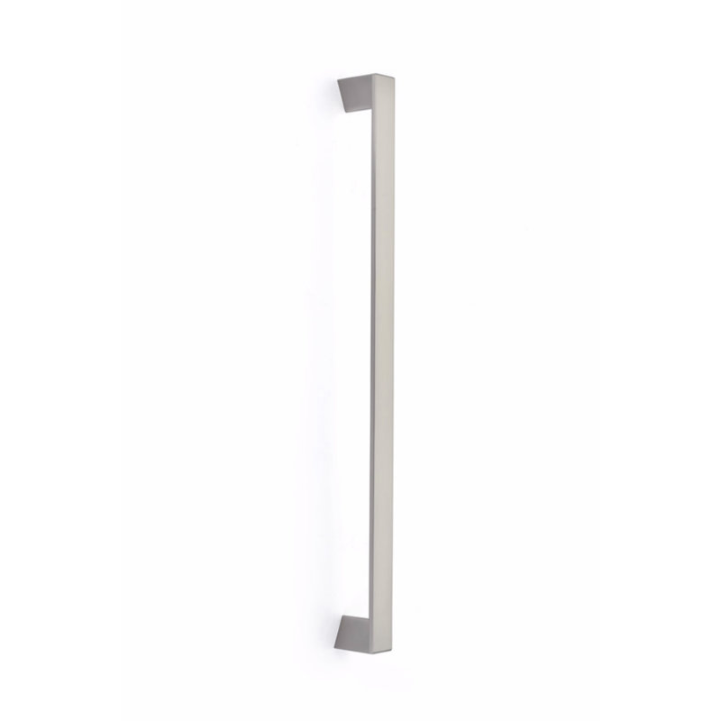 Poignée d'armoire Emtek Trinity, Nickel satiné, 18 po d'un centre à l'autre