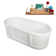 67" Streamline Soaking Freestanding Tub and Tray With Internal Drain