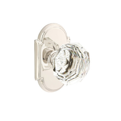Ensemble de faux boutons Emtek avec rosette et bouton en verre n ° 8