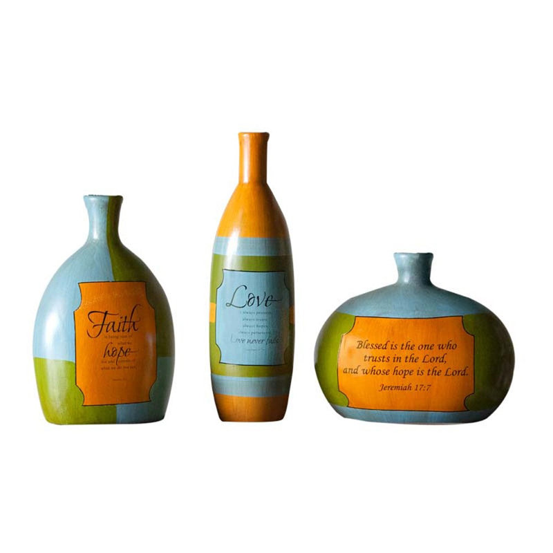  Ensemble de 3 pots en céramique