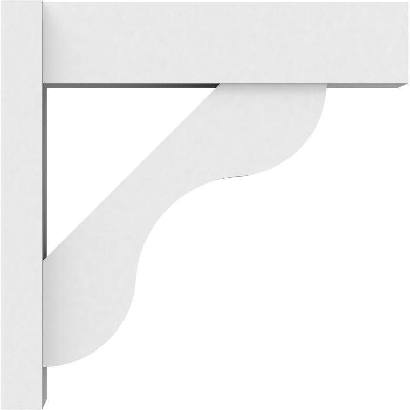 Persienne en PVC de qualité architecturale avec extrémités en bloc Carmel, L 7 po, H 20 po x P 20 po