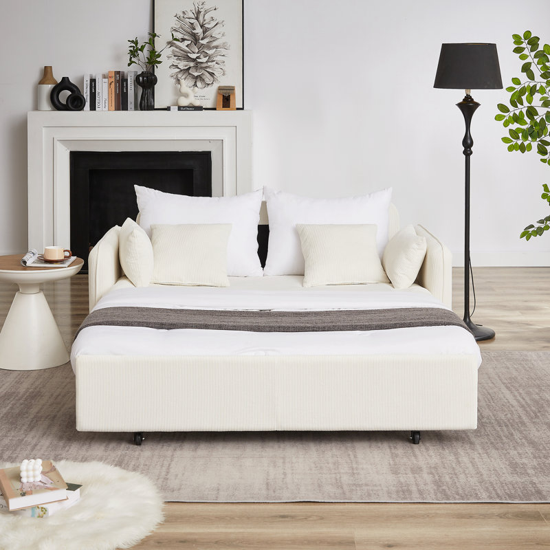 Canapé-lit convertible pour salon, chambre à coucher, Beige