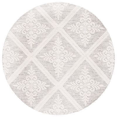 Vermont Hand Woven Wool Damask Rug