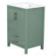 Meuble-lavabo 24 po avec lavabo en céramique, meuble Storae autoportant moderne avec poignées, portes à fermeture douce
