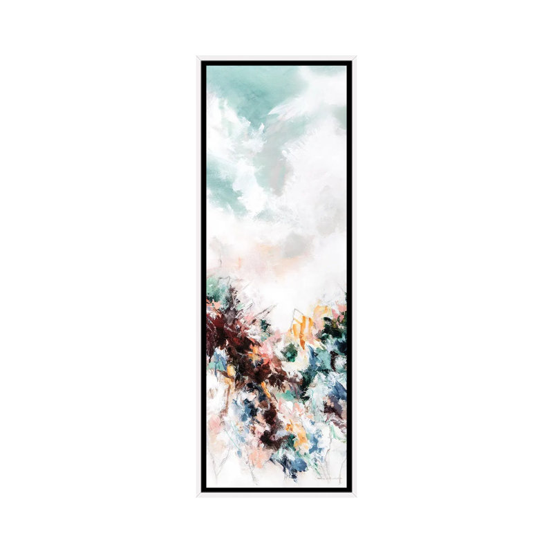 There's A World by Cristina Dalla Valentina - Panoramic Painting on Canvas, White Framed, 152.4 cm H x 50.8 cm W