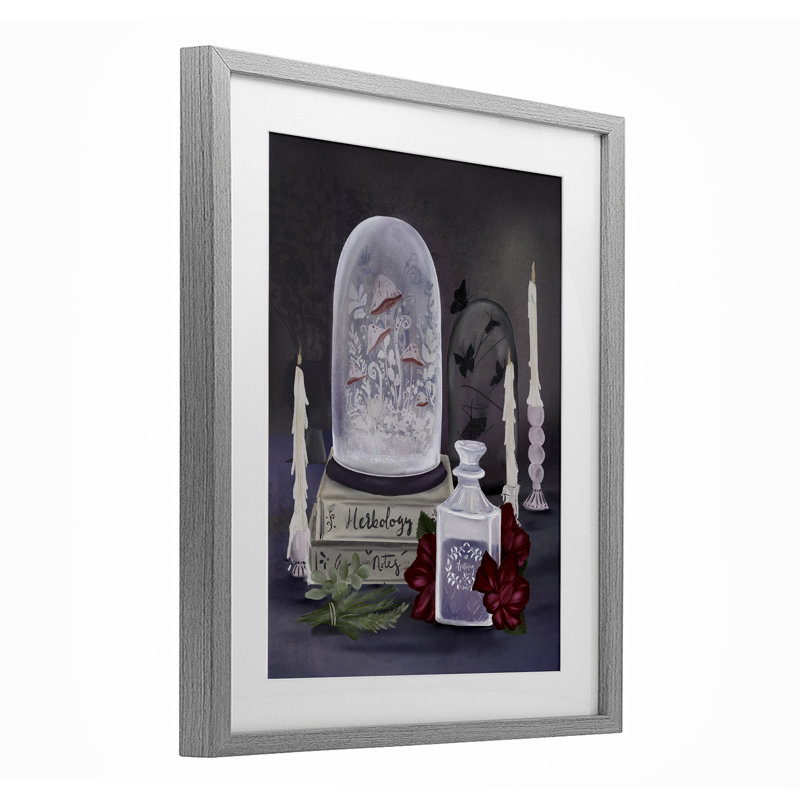 Impression sous verre Spooky Apothecary Vibes, Cadre de ferme gris, H 21 po x l 17 po