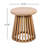 Outdoor Acacia Wood Patio Side Table, Round Coffee Table For Backyard, Lawn, Balcony-1937408526