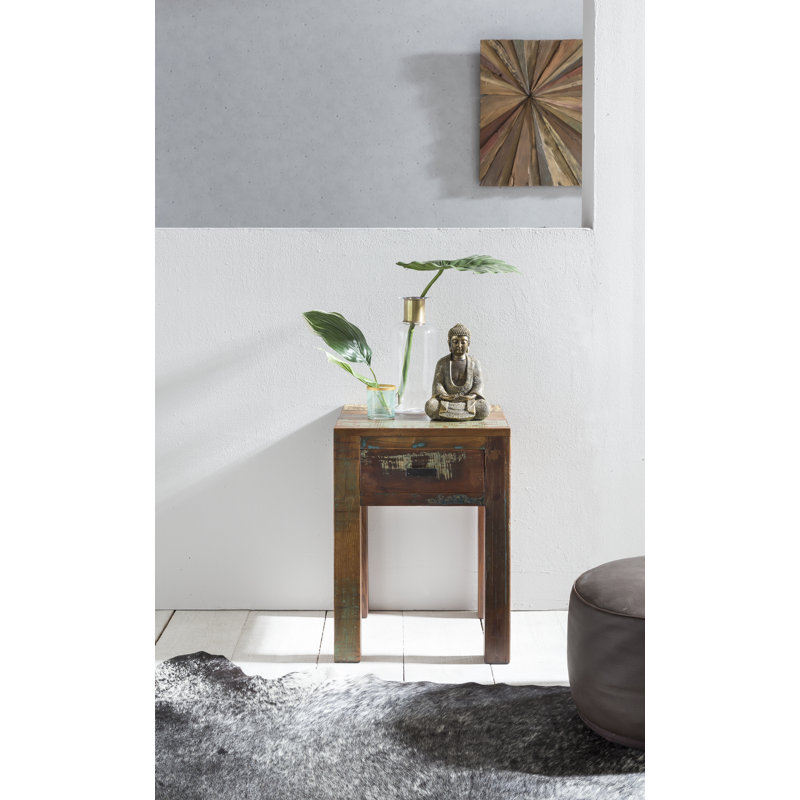 Alma 40cm W Solid Wood Bedside Table