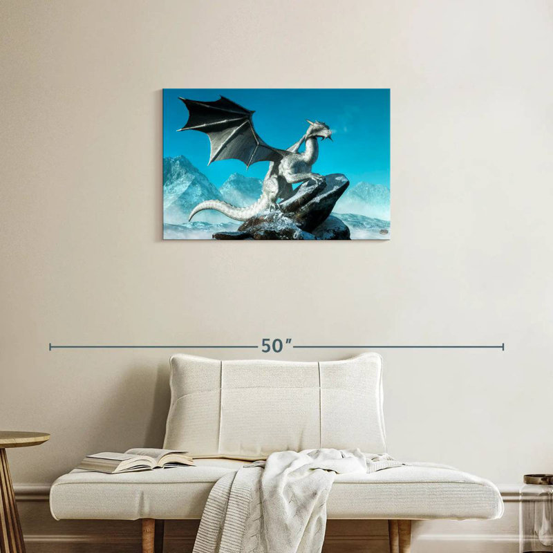 Kelan Winter Dragon, 20" H x 30" W