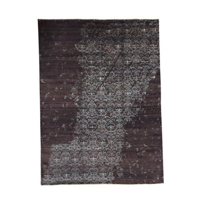 Tapis aubergine / gris Neo Villa