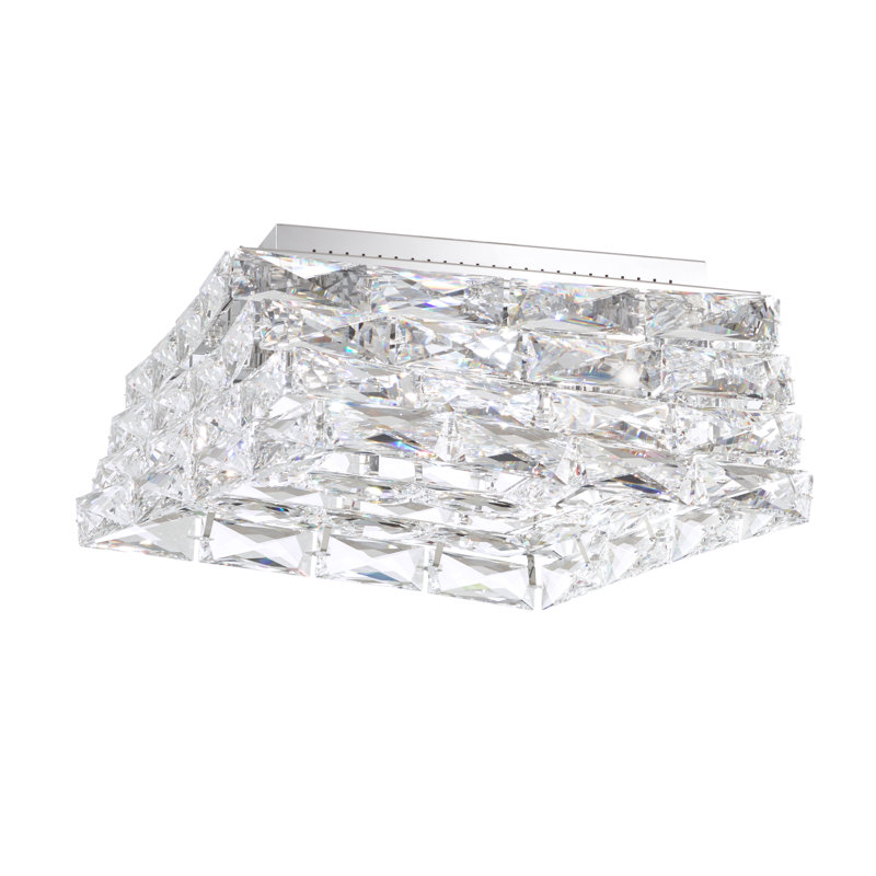 Glissando Crystal LED Flush Mount, 3000K