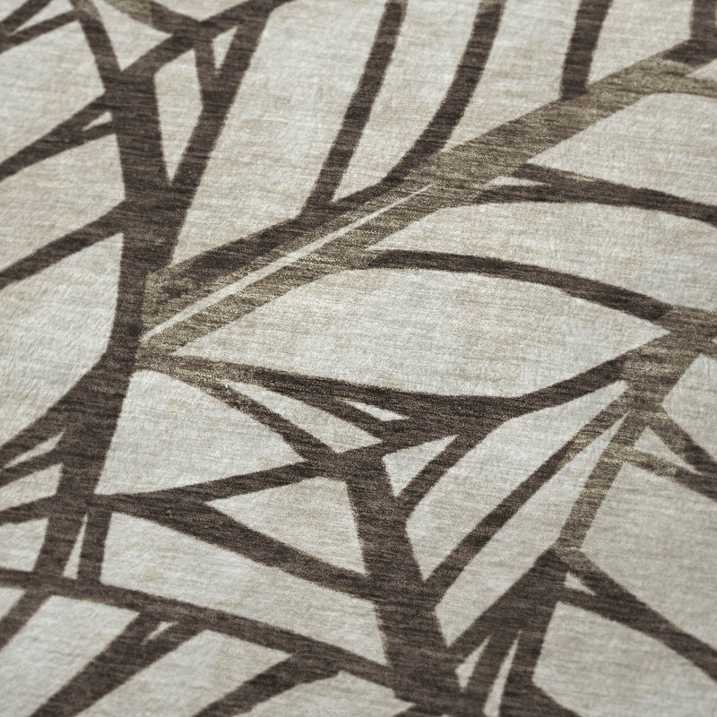 Jeté floral Addison Sherpa ASB741, Chocolat