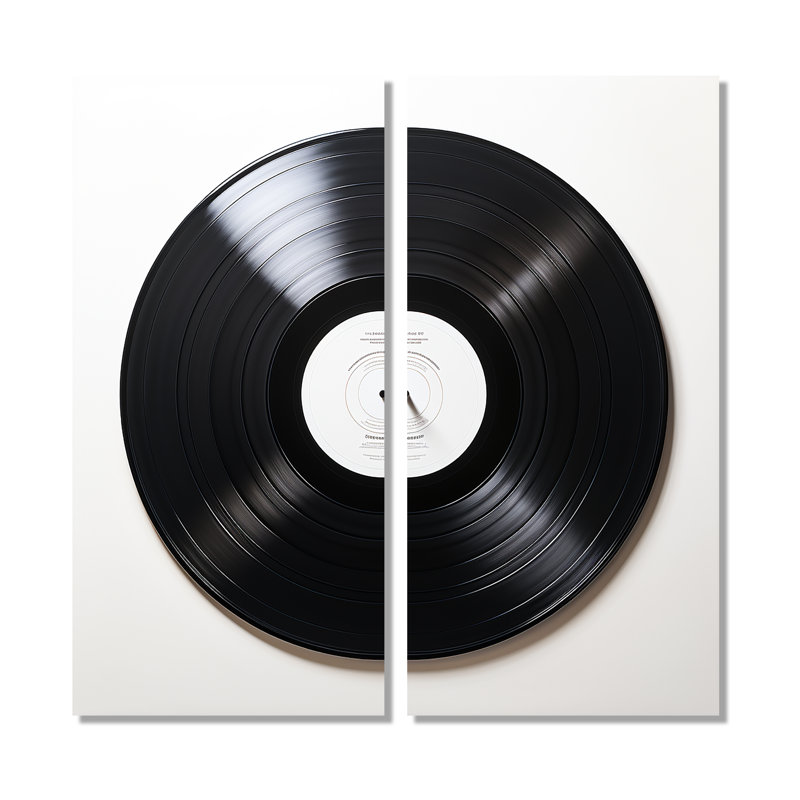 Vinyle disque vinyle Serenade I - art mural moderne, 32" H x 32" W, Wrapped Canvas, Does Not Apply