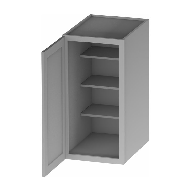 Armoire de rangement/haute standard en contreplaqué, prête à assembler, Kindwood Eco Shaker, 45,7 cm (L) x 61 cm (P) x 228,8 cm (H), gris.