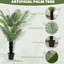 Lifelike Artificial Areca Palm, Stable Potted Fake Plant, Nature Inspired Decor for Indoor Spaces