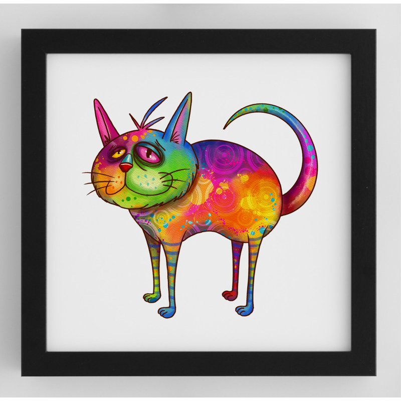 Colourful Cat - Print on Plastic / Acrylic