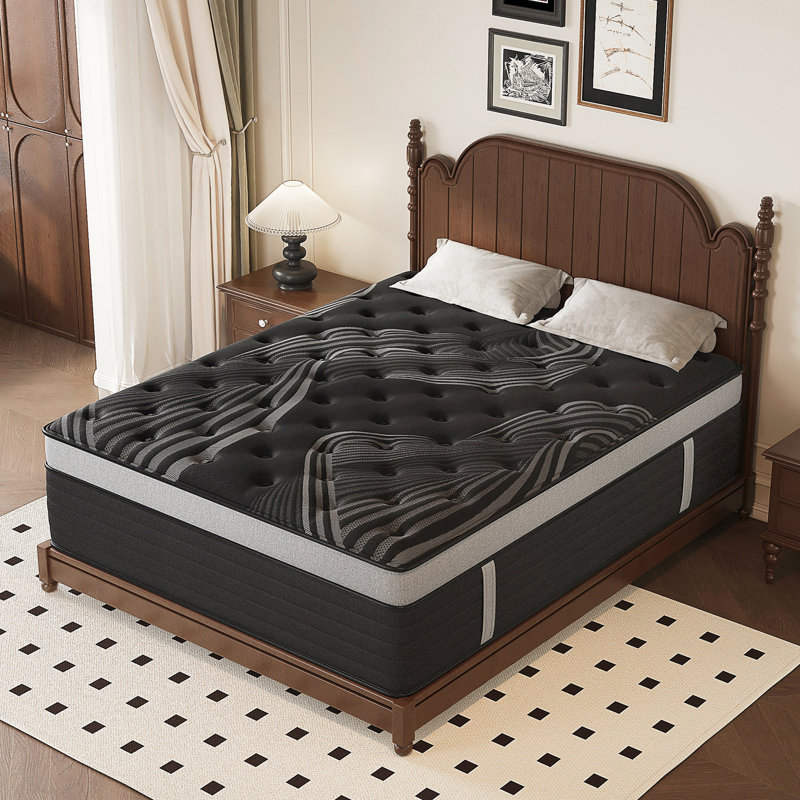 14'' Medium-Firm Hybrid Mattress with Cooling Gel Memory Foam, Mattress in a Box, 14", Queen