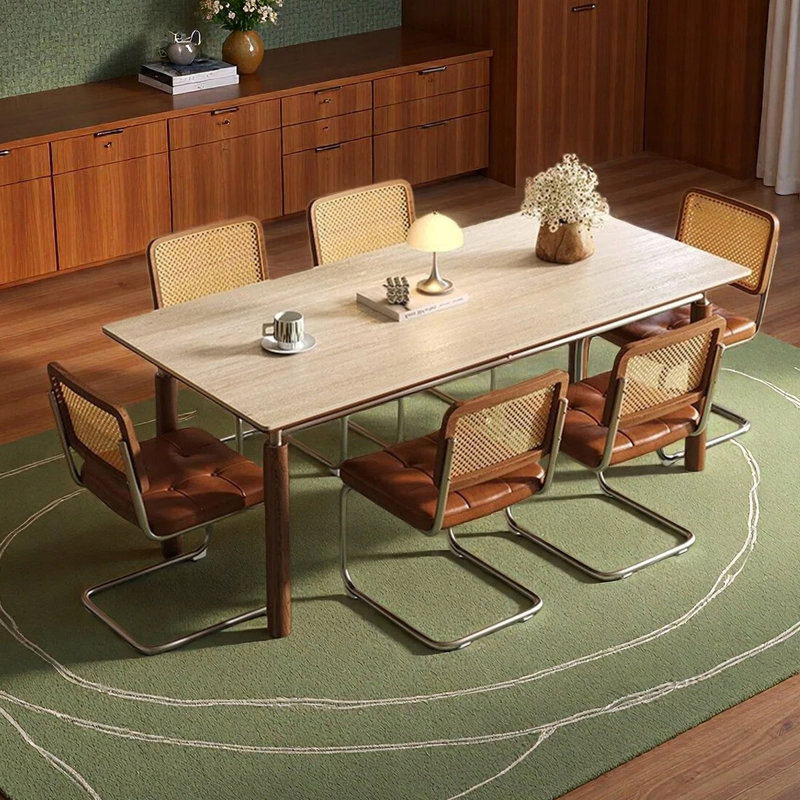 Simple and elegant dining table, 29.53"H x 70.87"L x 31.5"W