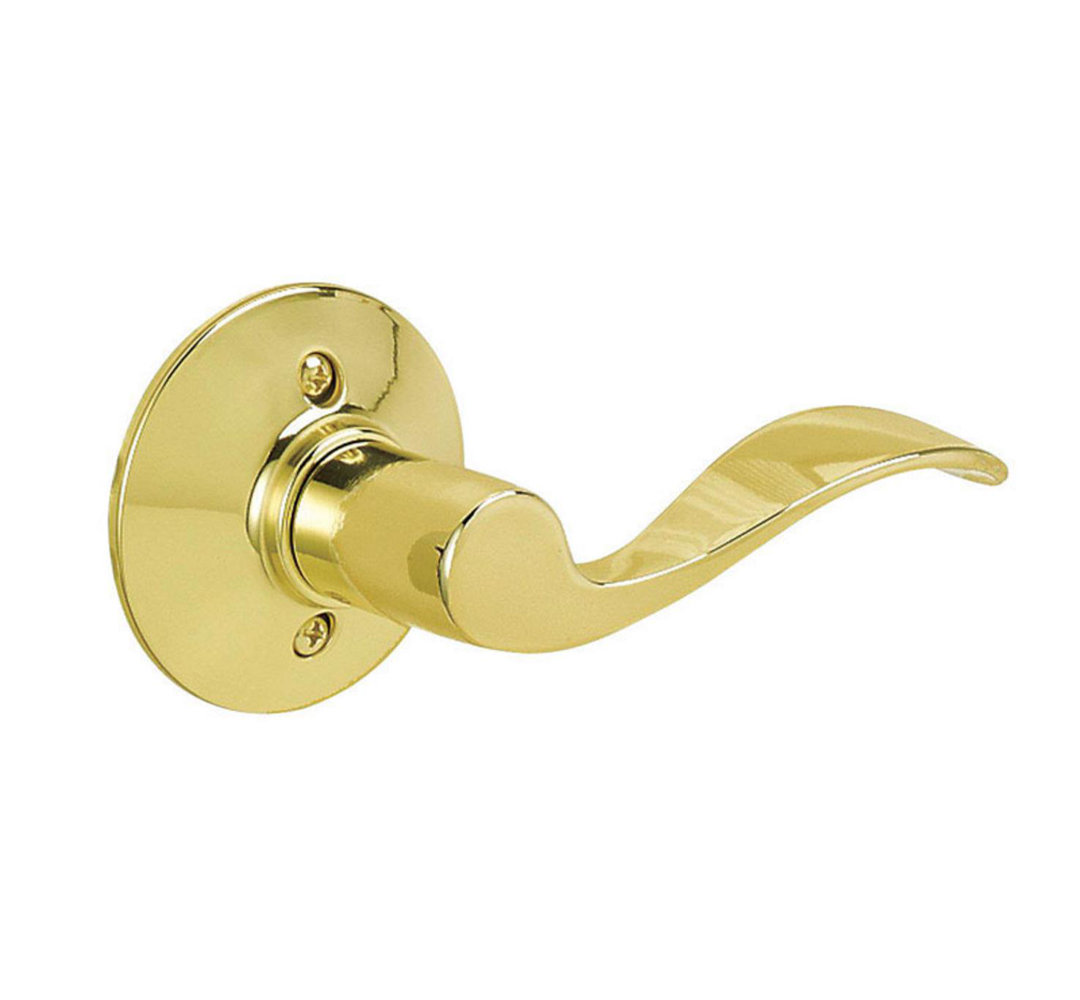 Accent Bright Brass Steel Single Dummy Lever 2 Grade Right Handed (Set of 4) Schlage