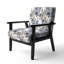 Chaise d'appoint florale Cobalt-6885833