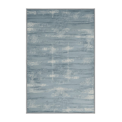 Tapis abstrait gris lavable à la machine