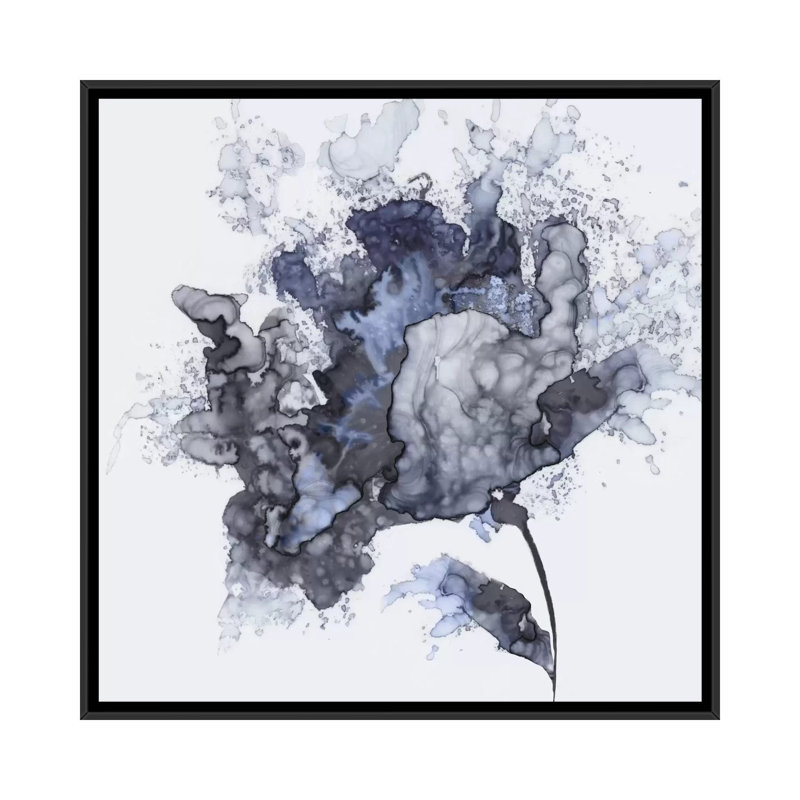 «Exploding Leaf», reproduction d'impression sur toile, H 18 po x l 18 po x P 1,5 po, Toile encadrée noire, Pas de tapis