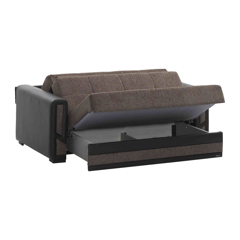 Causeuse convertible avec rangement Primenest Plusecraftmax Collection, Brun
