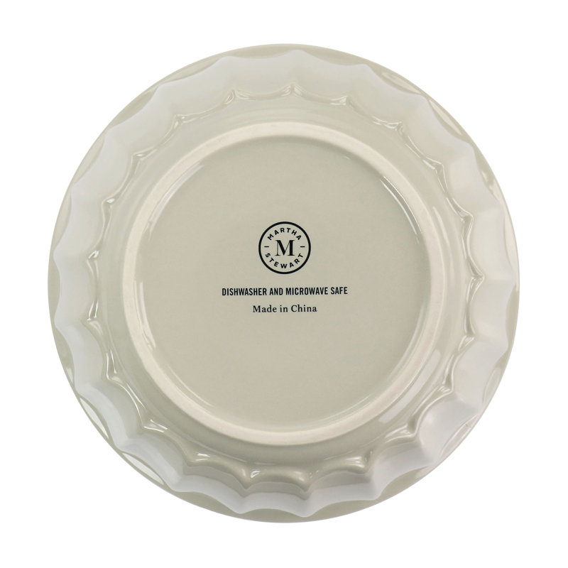Beige Stoneware 3-Piece Serving Bowl Set