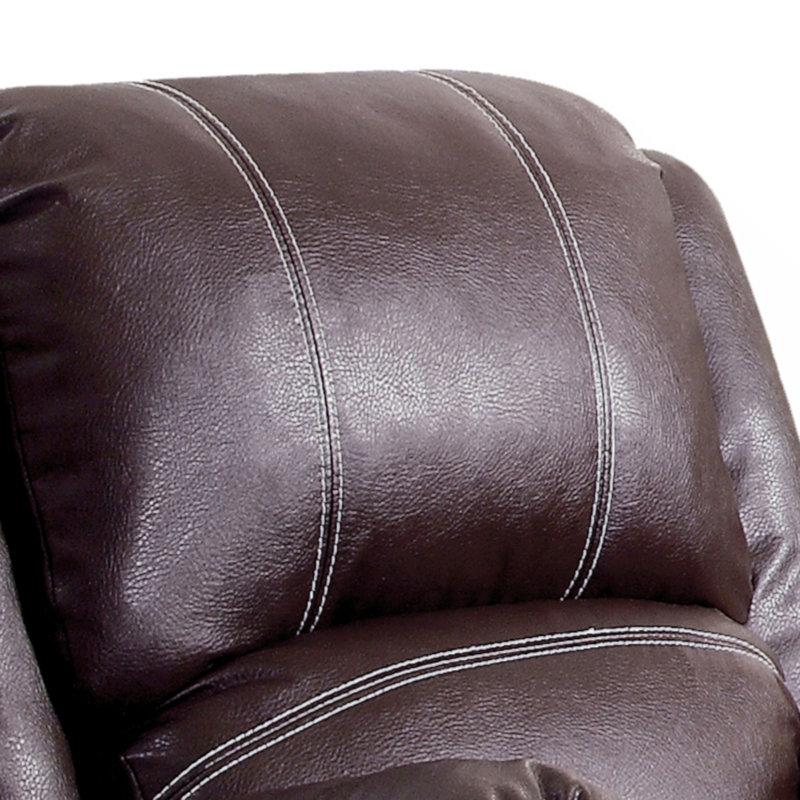 Palmyra Motion Rocker Recliner In Synthetic Leather, Brown