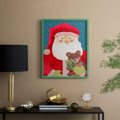 «Santa Pack II», reproduction encadrée - bois massif