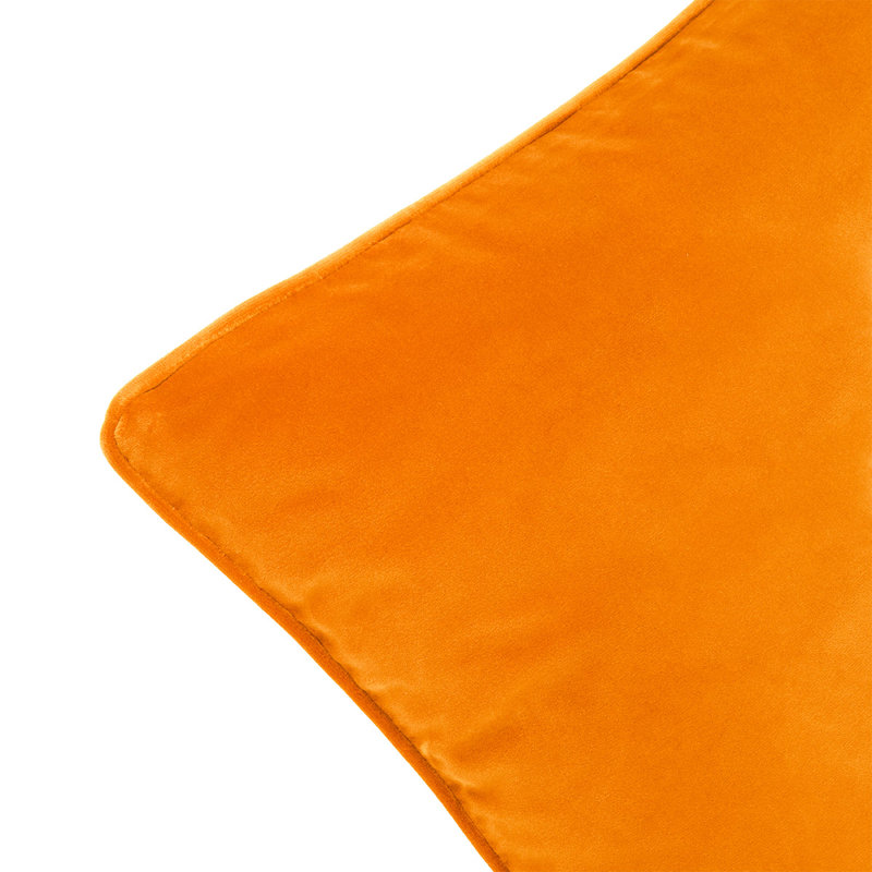 DIVAN Velvet Pillow Cover & Insert, Orange, Square 18"