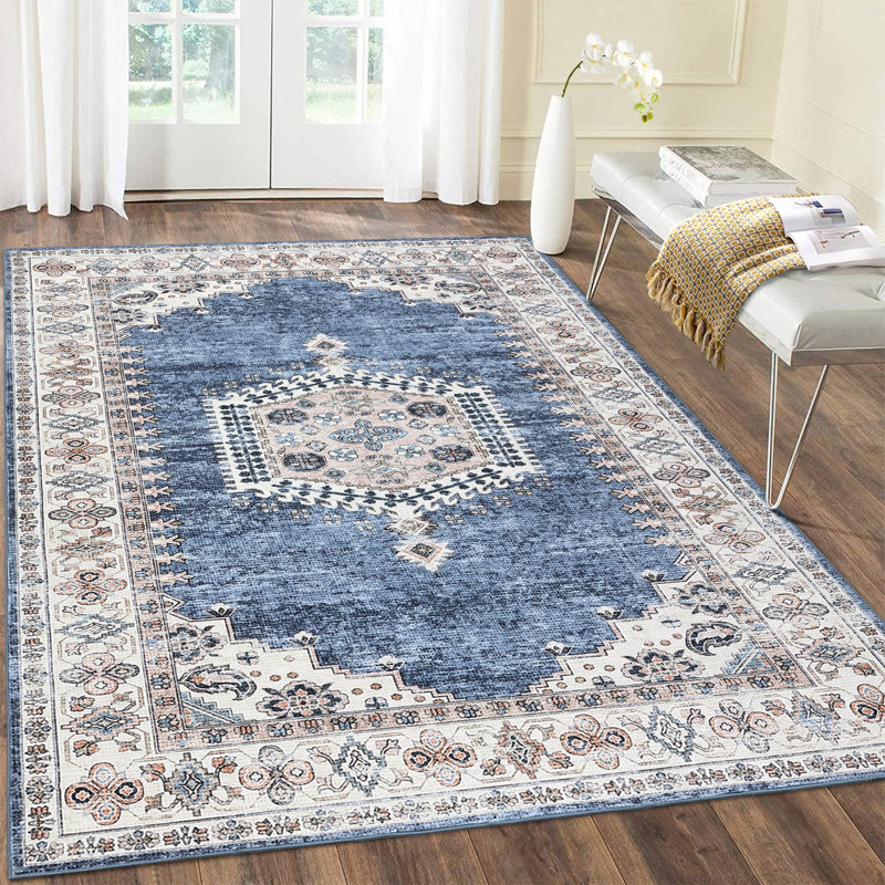 Tapis Damayia avec envers antidérapant, Rectangle 5 pi x 7 pi