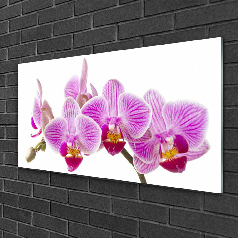 Glasbild Blumen Floral